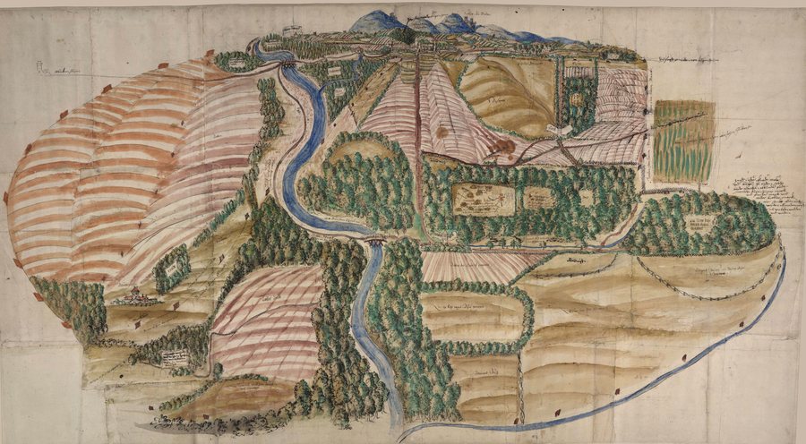 File:Hans Caspar Knoder - Landtafel der Gemarkung Kuppenheim, 1559.jpg