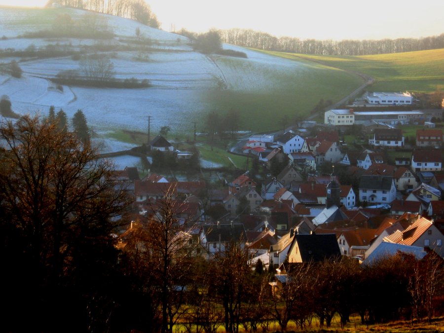 Struth-Helmershof from the direction of Schulwiese in winter