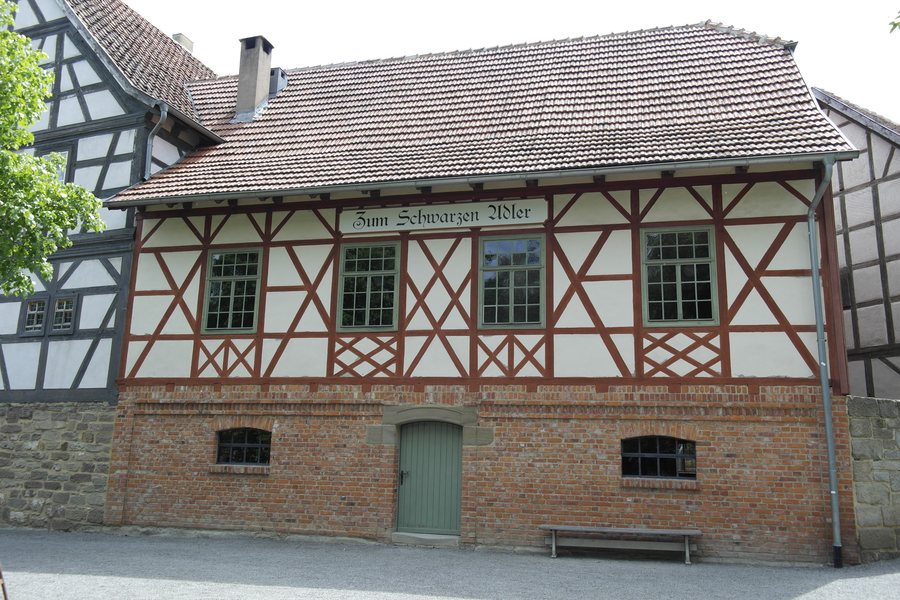 Fränkisches Freilandmuseum Fladungen, Wirtshaus Schwarzer Adler, Rückseite