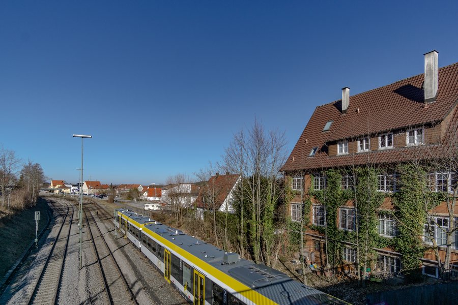 Balingen - Kernstadt - Blick von der (neuen) Schellenbergbrücke
