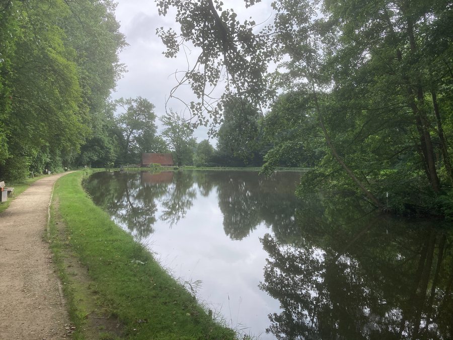 File:Fuß-Radweg am Linnenbach, 49843 Uelsen, Germany.jpg
