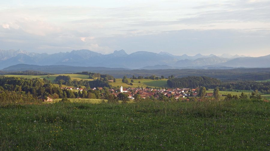 Stötten - Dattenried nördl - Stötten v N, Abendlicht 270617