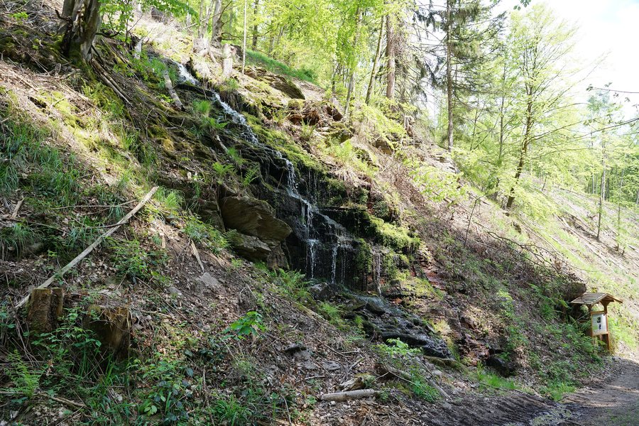 Small waterfall Graefenroda Germany 2024