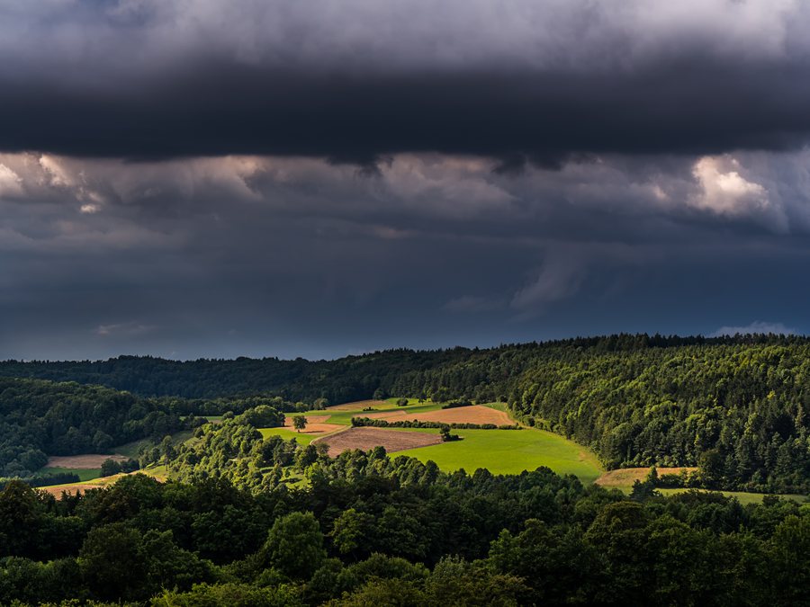 View above Oberküps to the Franconian Switzerland