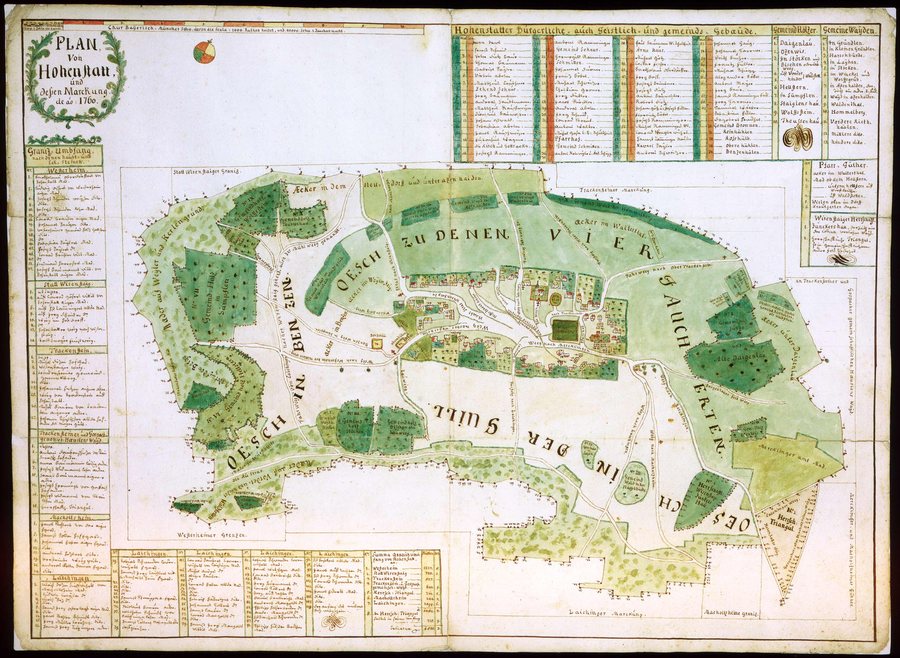 Plan von Hohenstadt 1760