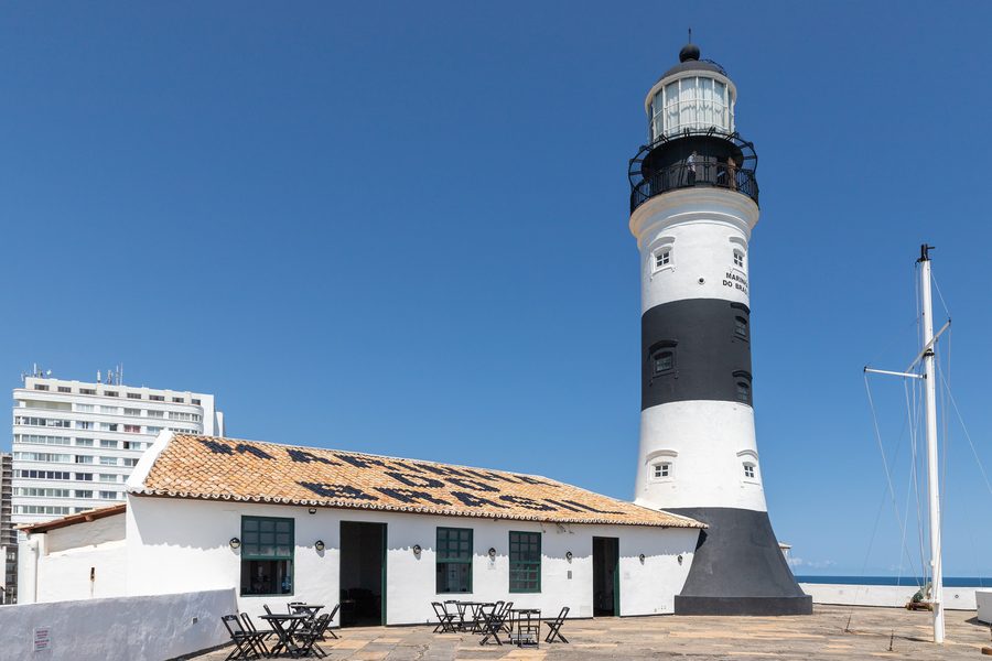 Farol da Barra sulla costa di Salvador, Bahia