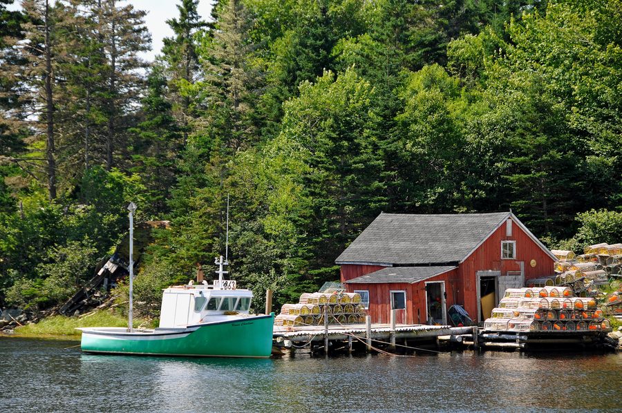 Das Fischerboot Renee Charlene in Port Dufferin an der Eastern Shore von Nova Scotia