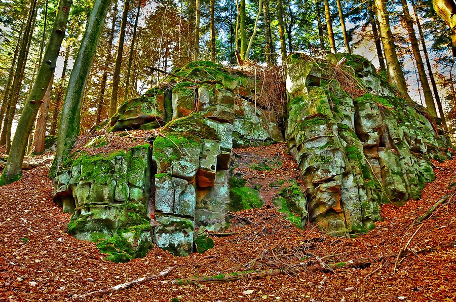Paesaggio di arenaria della Gola del Diavolo tra Irrel ed Ernzen