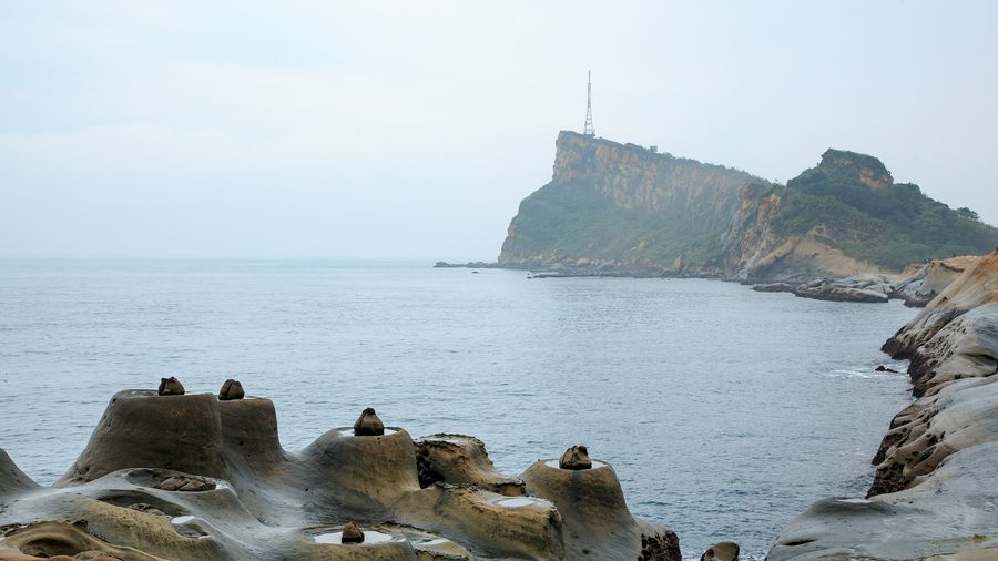 Candle-Rock-Felsformationen im Yehliu Geopark an der Nordküste Taiwans