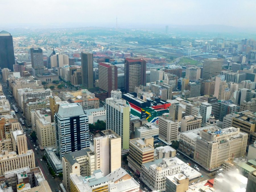 View from the Carlton Centre over Johannesburg’s skyline.