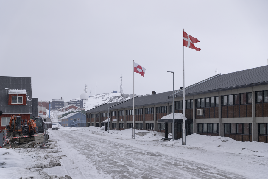 Scena stradale a Nuuk, Groenlandia