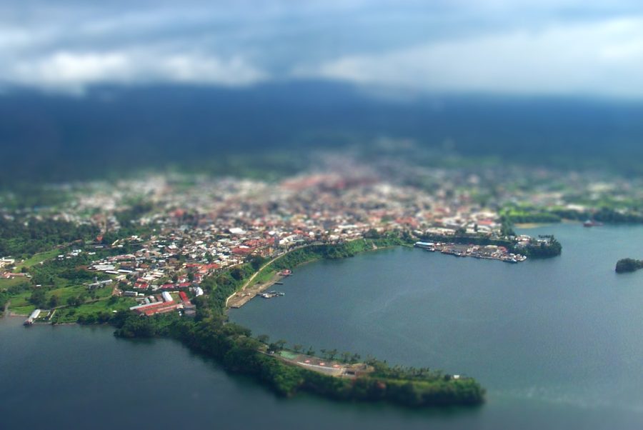 Harbor view of Malabo on Bioko Island, Equatorial Guinea.