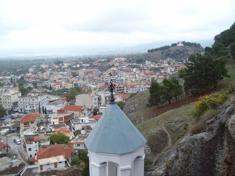 Vista di Sidirokastro in Grecia