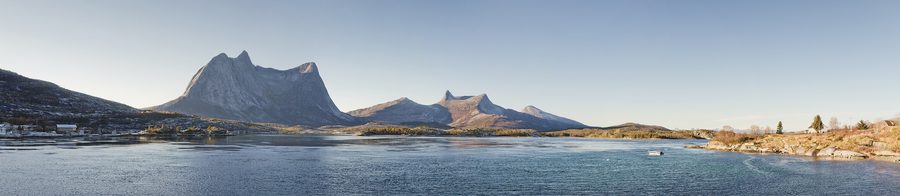 Veduta del Sørstraumen dal ponte Sørstraumen in Nordland