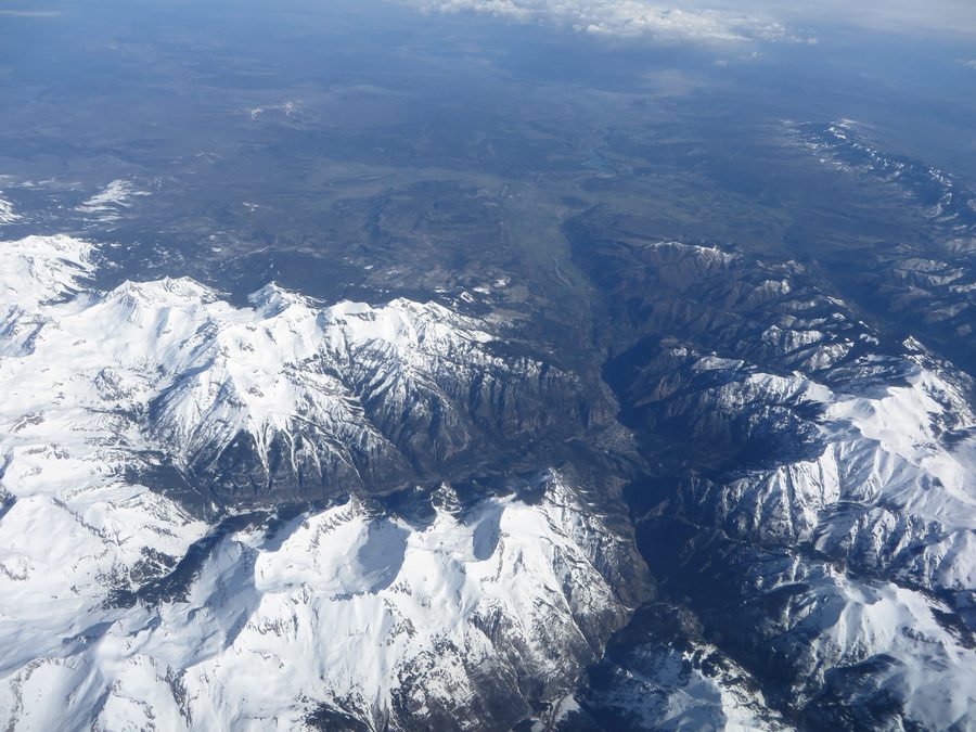 Historic City of Ouray, Colorado, surrounded by rugged mountain scenery