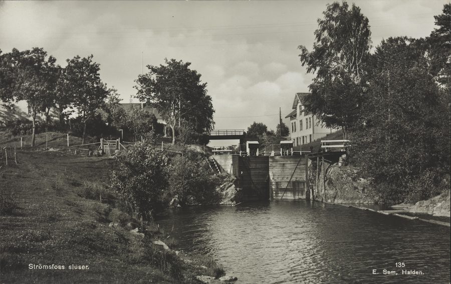 Strømsfoss sluser i Haldenkanalen i Aremark, Østfold
