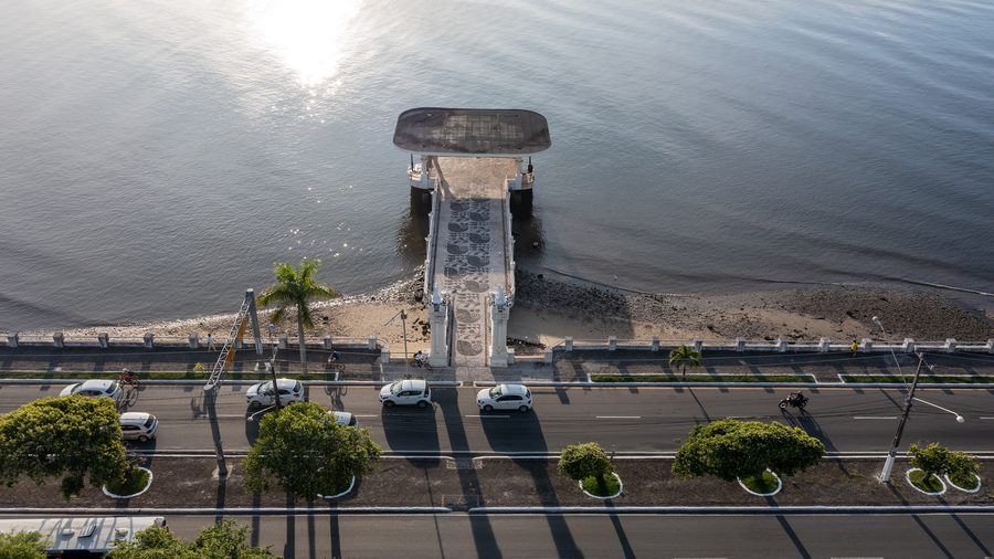 Veduta aerea del centro storico e di Ponte do Imperador ad Aracaju