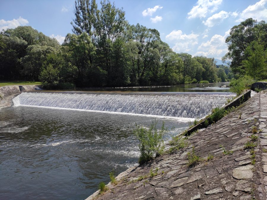 Wehr an der Ostravice in Pržno im Okres Frýdek-Místek