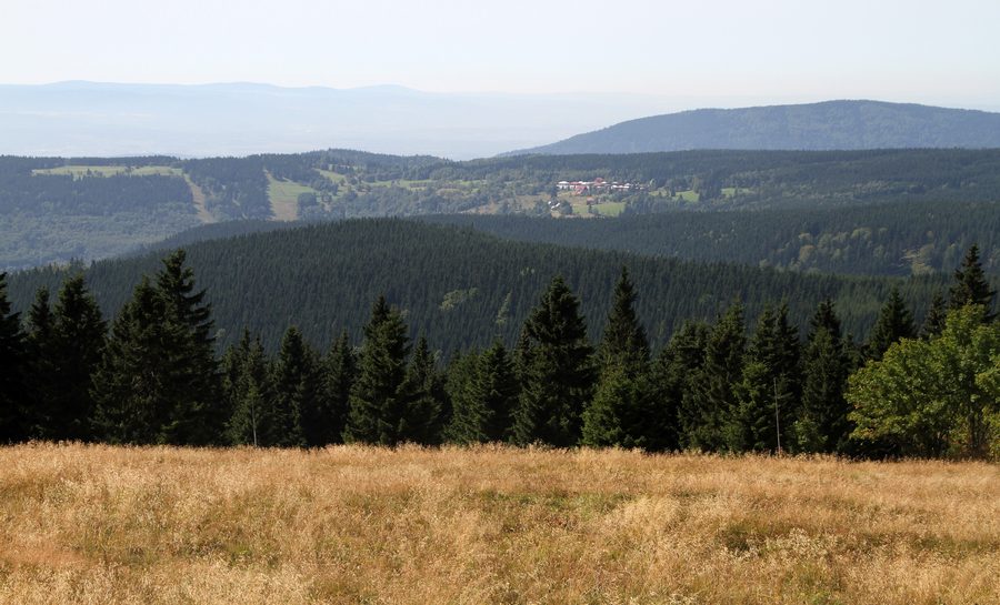 Paesaggio montano al Klínovec nei Monti Metalliferi