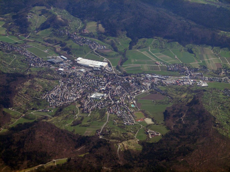 Veduta aerea di Rudersberg nel Rems-Murr-Kreis