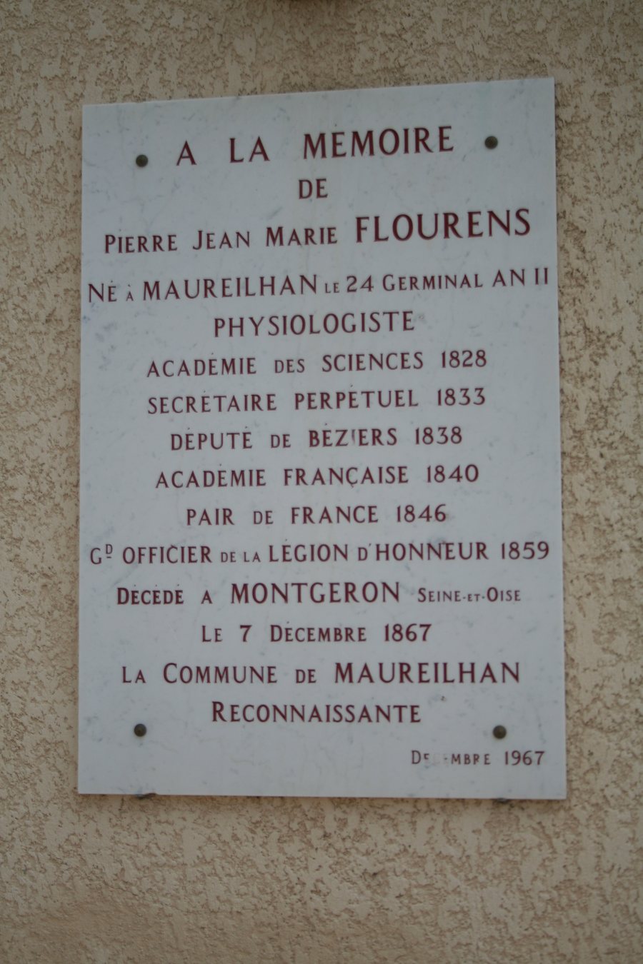 File:Maureilhan plaque Flourens.JPG