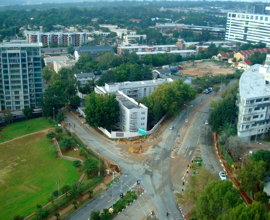 Incrocio stradale a Sandton, Johannesburg