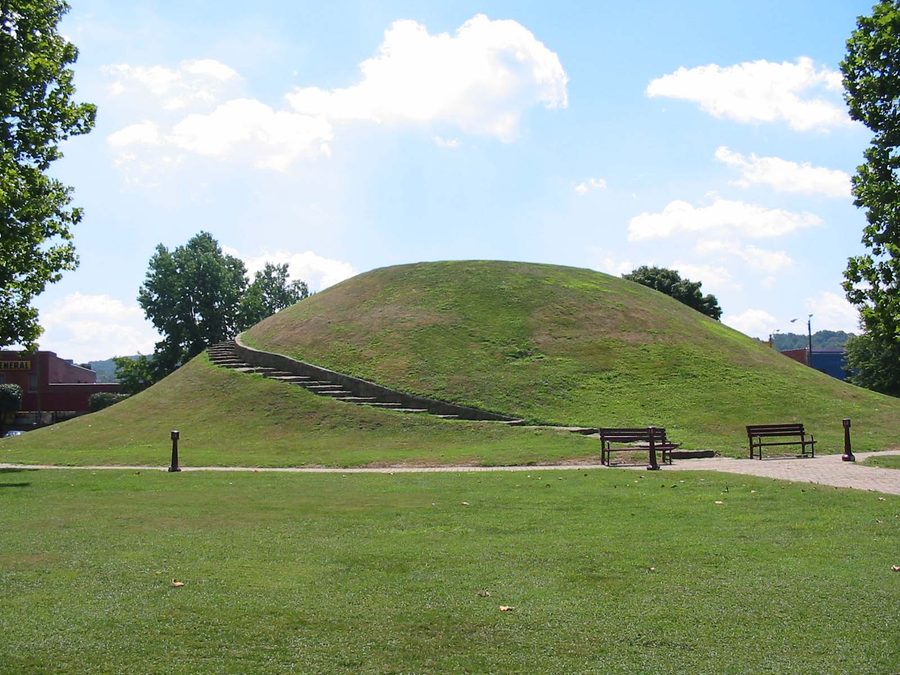 Il Criel Mound a South Charleston, West Virginia, USA.
