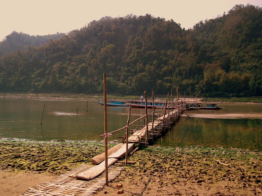 Riva del Mekong in Laos