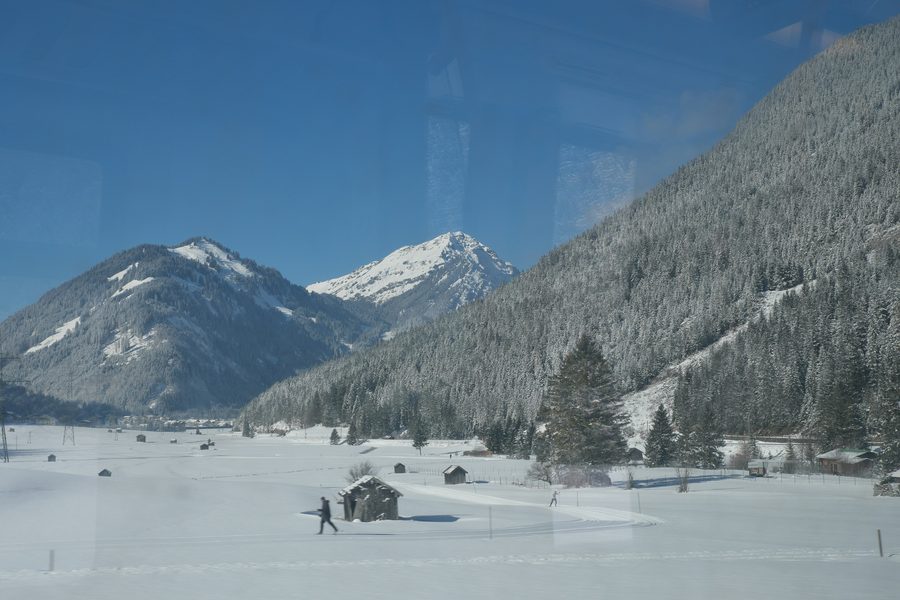 Alpine Landschaft bei Bichlbach im Bezirk Reutte, Tirol