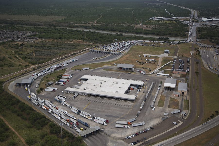World Trade Crossing International Bridge over the Rio Grande in Laredo, Texas