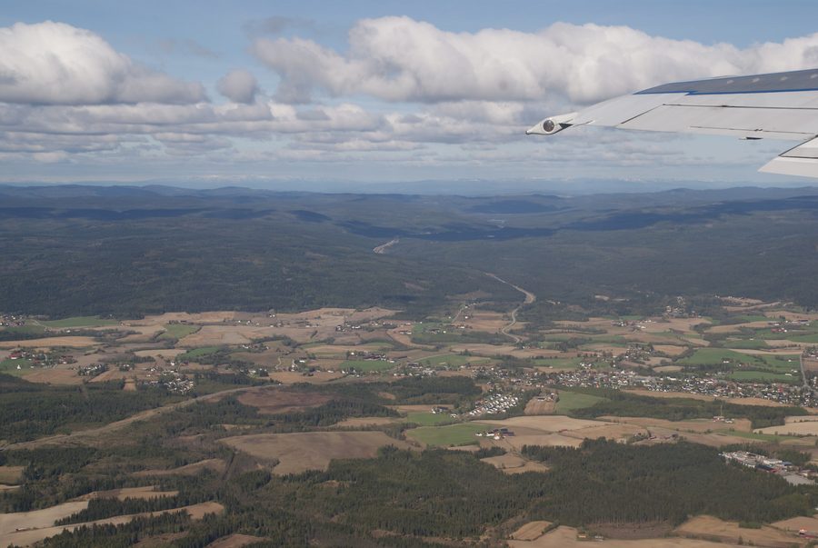 Vista aerea di Maura a Nannestad