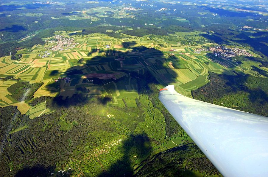 Panoramic landscape of the Heuberg in Baden-Württemberg
