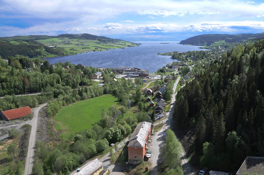 Malm a Verran, Norvegia, visto dalla cima della vecchia miniera