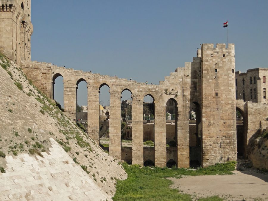 Entrance bridge to the Citadel of Aleppo.