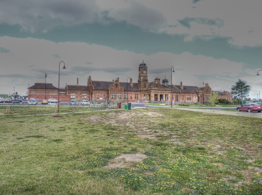 La stazione ferroviaria di Maryborough nel Victoria, Australia