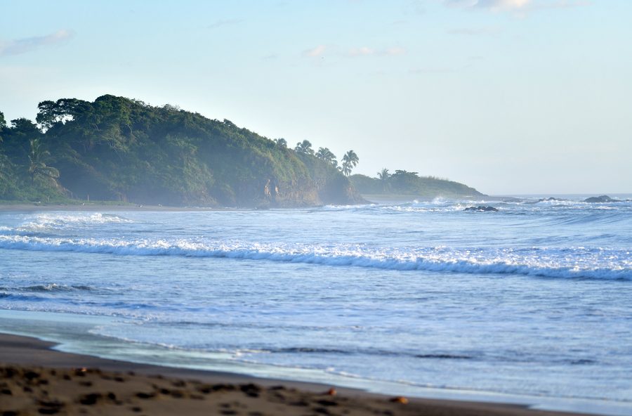 Wide tropical coastline on the Pacific side of Costa Rica.