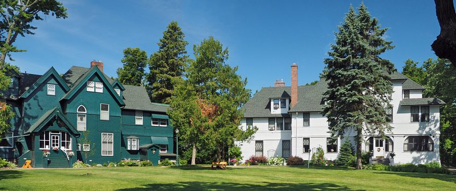 Historisches Linden Hill Estate mit den Häusern Weyerhaeuser und Musser in Little Falls, Minnesota