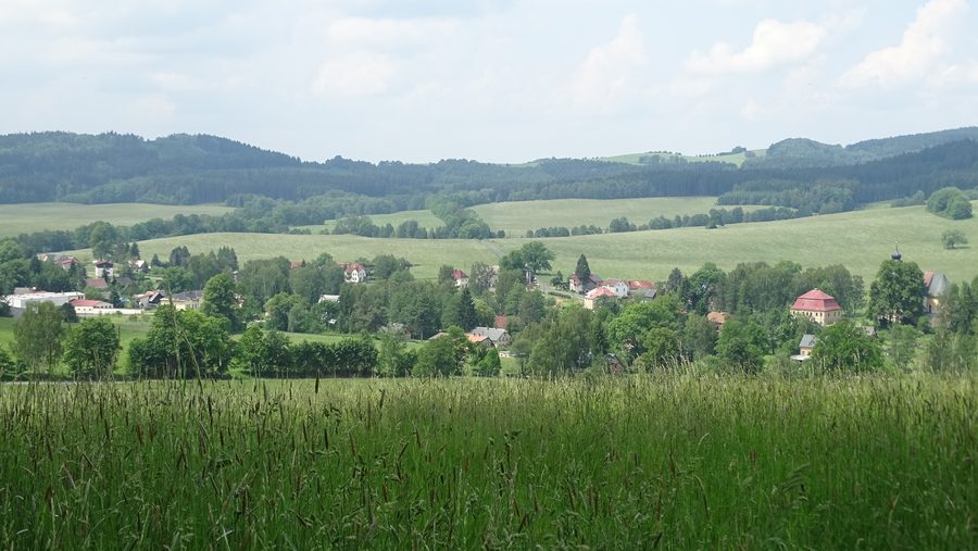 Blick auf Lobendava vom Standort Annaberg