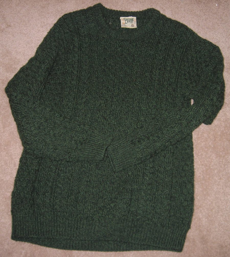 Maglione Aran verde