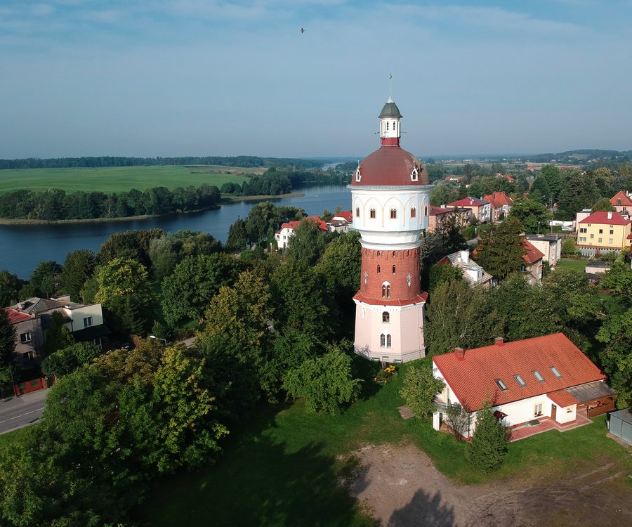 Torre dell’acqua storica a Ełk