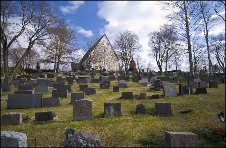 Chiesa di Lieto, una chiesa in pietra medievale a Lieto, Finlandia