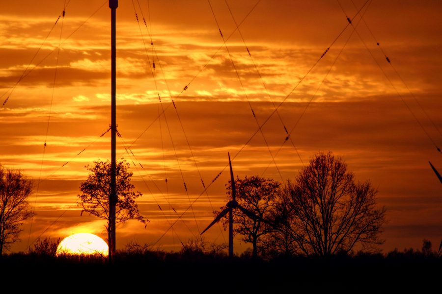 Sonnenuntergang im Naturschutzgebiet Esterweger Dose im Emsland