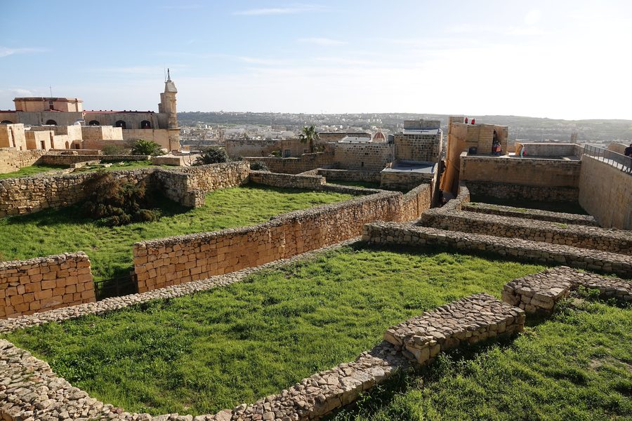 Cittadella in Victoria auf Gozo mit ihren historischen Festungsmauern