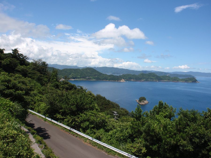 Vista sulla baia di Tsukumi