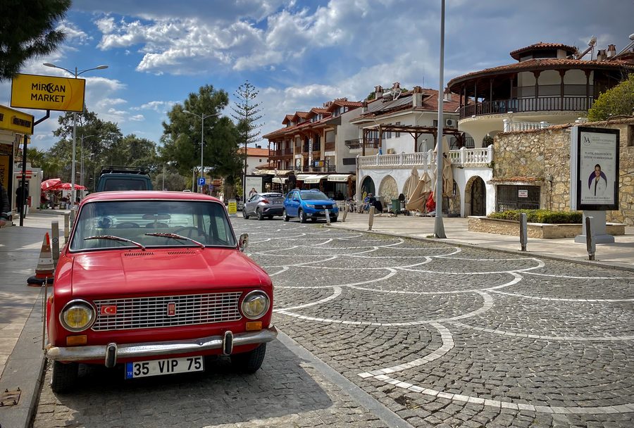 Scena stradale ad Akyaka nella provincia di Muğla