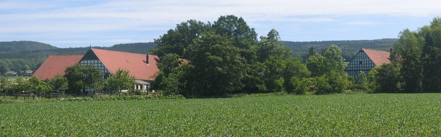 Panoramic view of the Wiehengebirge in Lübbecke, North Rhine-Westphalia
