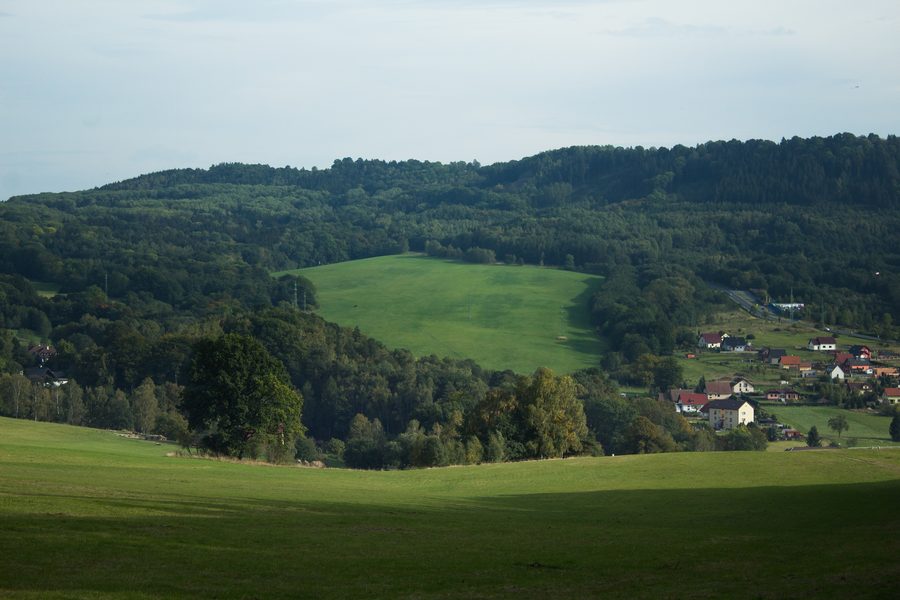 Blick auf Ludvíkovice in der tschechischen Landschaft