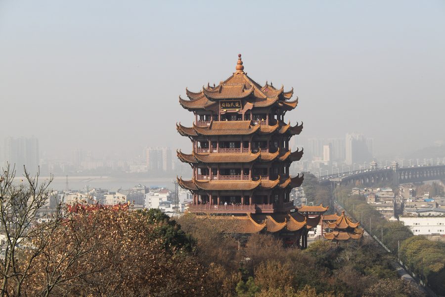 Yellow Crane Tower in Wuhan, Hubei, China