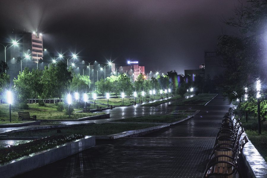 Mikrodistrikt 3 in Stepnogorsk, Kasachstan