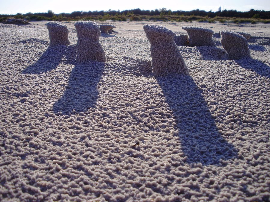 Sand formations at Dueodde Beach on Bornholm.
